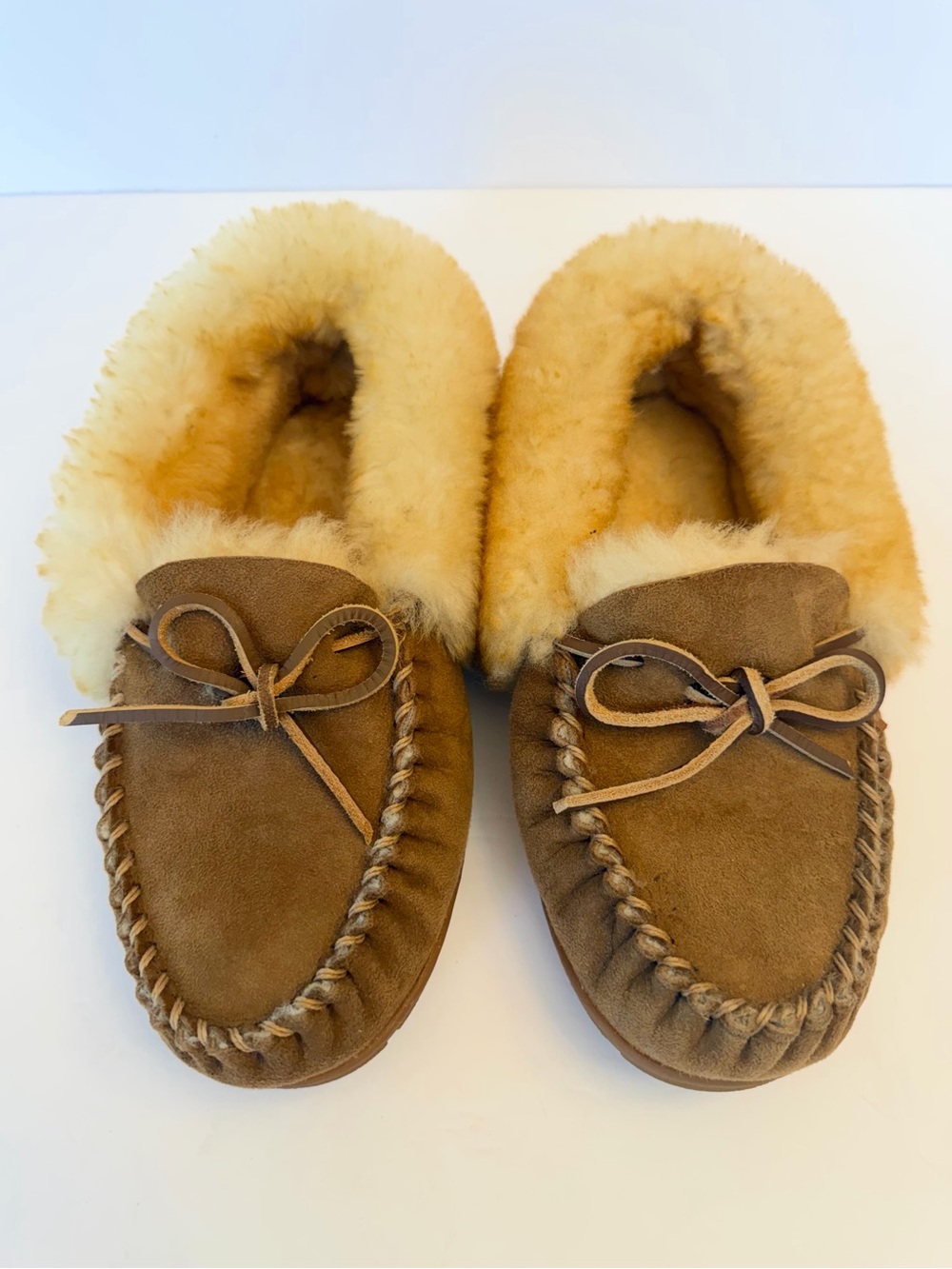 L.L. Bean Wicked Good Moccasins in brown, size 8 wide